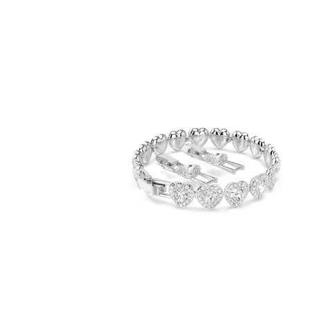 [Official] [Swarovski] Ariana Grande x Tennis Bracelet, Mixed Cut, Heart, White, Rhodium Plating, Crystal, No Gemstone