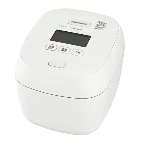 Zojirushi NW-FB18-WZ Rice Cooker, 1 Shu (10 Cm) Fire Mai Cooker, Pressure IH Type, Made in Japan, 2 Cleaning Points Per Time, Silk White