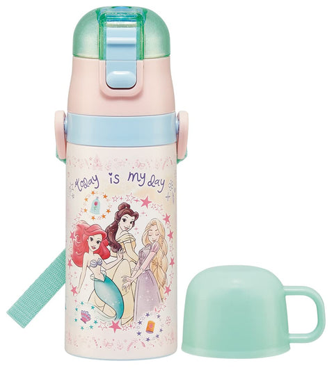 スケーター(skater) 子供用 ステンレス 水筒 2way 直飲み 420ml コップ飲み 350ml プリンセス 23 子供に優しい軽量タイプ 女の子 保温・保冷ディズニー 小容量タイプ waterbottle スポーツボトル かわいい キッズ 子供 こども 水瓶 SKDC3-A