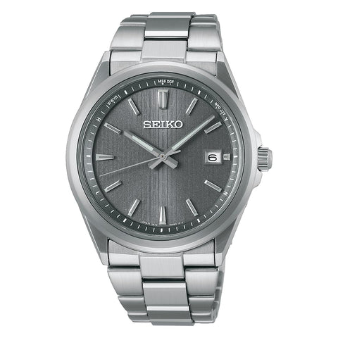 SEIKO SEIKO SEIKO SELECTION S系列 Premium 不銹鋼電波太陽能 男士, 錶盤:灰色, 手鍊類型