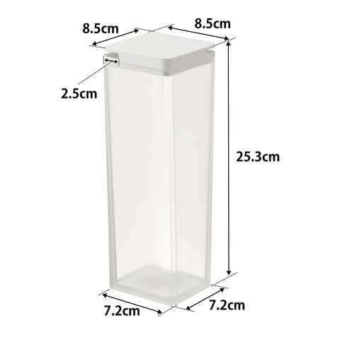 山崎实业 带防溅过滤器 可同时注入 冷水壶 白色 W8.5×D8.5×H25.3cm 塔式水壶 细长型 1.2L 洗碗机适用 冷水专用 10237