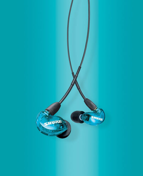 SHURE 隔音耳机 SE215 特别版变压器图形露天蓝色 SE215SPE-A