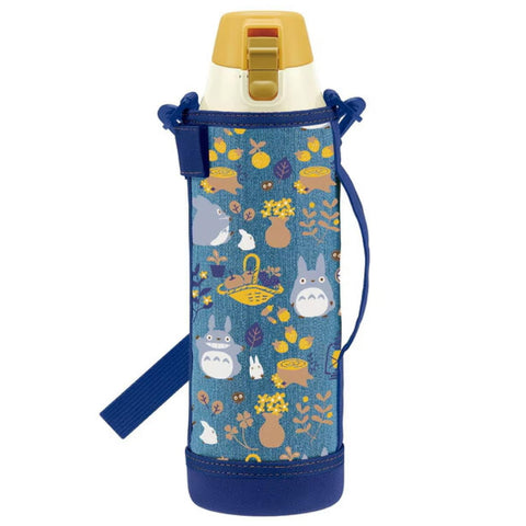 스케이터 (스케이터) 스포츠 보틀, 다이렉트 드링크 워터 보틀, 990ml, 병 커버 포함, 이웃집 토토로 지브리 KSDC10S