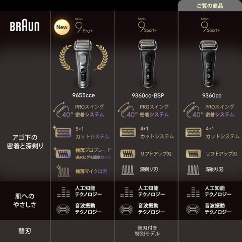 博朗 9系 SPORT+ 9320s 电动剃须刀 剃须刀套 带充电支架 黑色