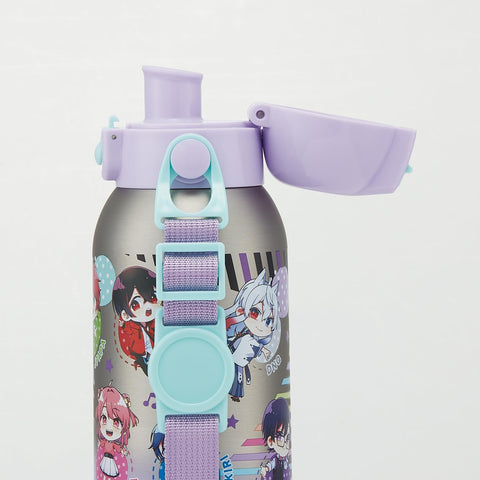 スケーター(Skater) 子供用 ステンレス 水筒 直飲み 600ml 子どもに優しい軽量タイプ カラフルピーチ 25 保冷専用 waterbottle スポーツボトル キッズ こども 水瓶 STCH6-A