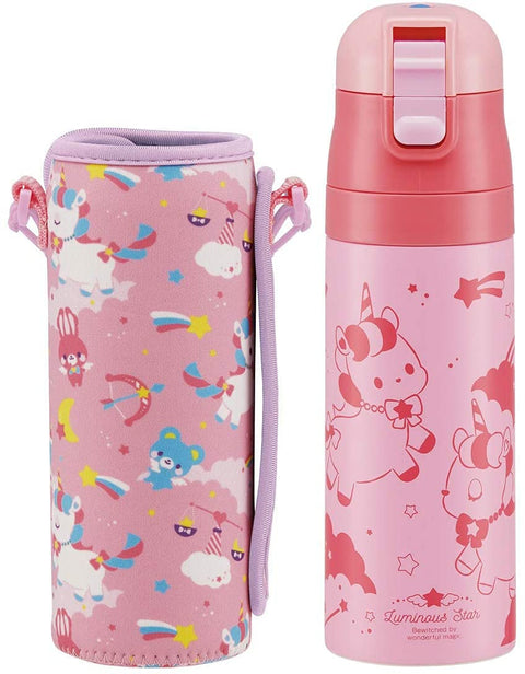 スケーター(Skater) 直飲み ステンレス 水筒 470ml ボトルカバー付き ユニコーン 女の子 KSDC4