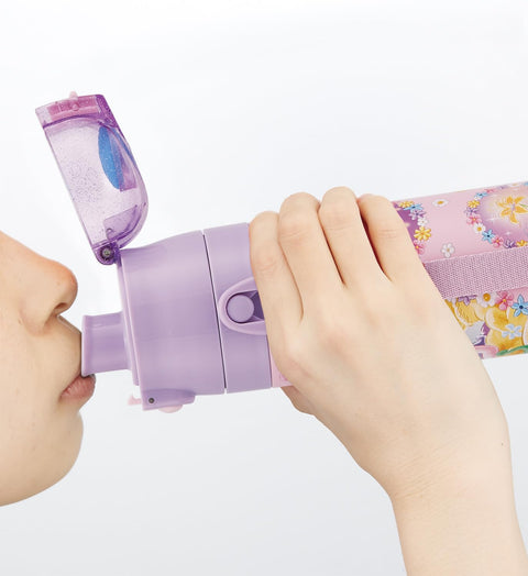 스케이터 (스케이터) 어린이용 스테인리스 스틸 물병, 투웨이, 다이렉트 드링크, 470ml, 컵 드링크, 430ml, 어린이용, 경량 타입, 라푼젤 온 더 디즈니 타워 25 단열 물병, 스포츠 보틀, 어린이, 어린이, 물병, SKDC4-A