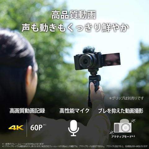 SONY(索尼) Vlog用相机 镜头交换式VLOGCAM APS-C 无反相机 ZV-E10M2 机身(无镜头) 附带窗屏 黑色 ZV-E10M2 BQ