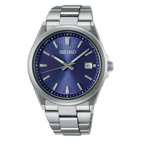 Seiko Selection S-Series Premium Stainless Steel Radio Solar, Men's, Dial: Blue, Bracelet Type