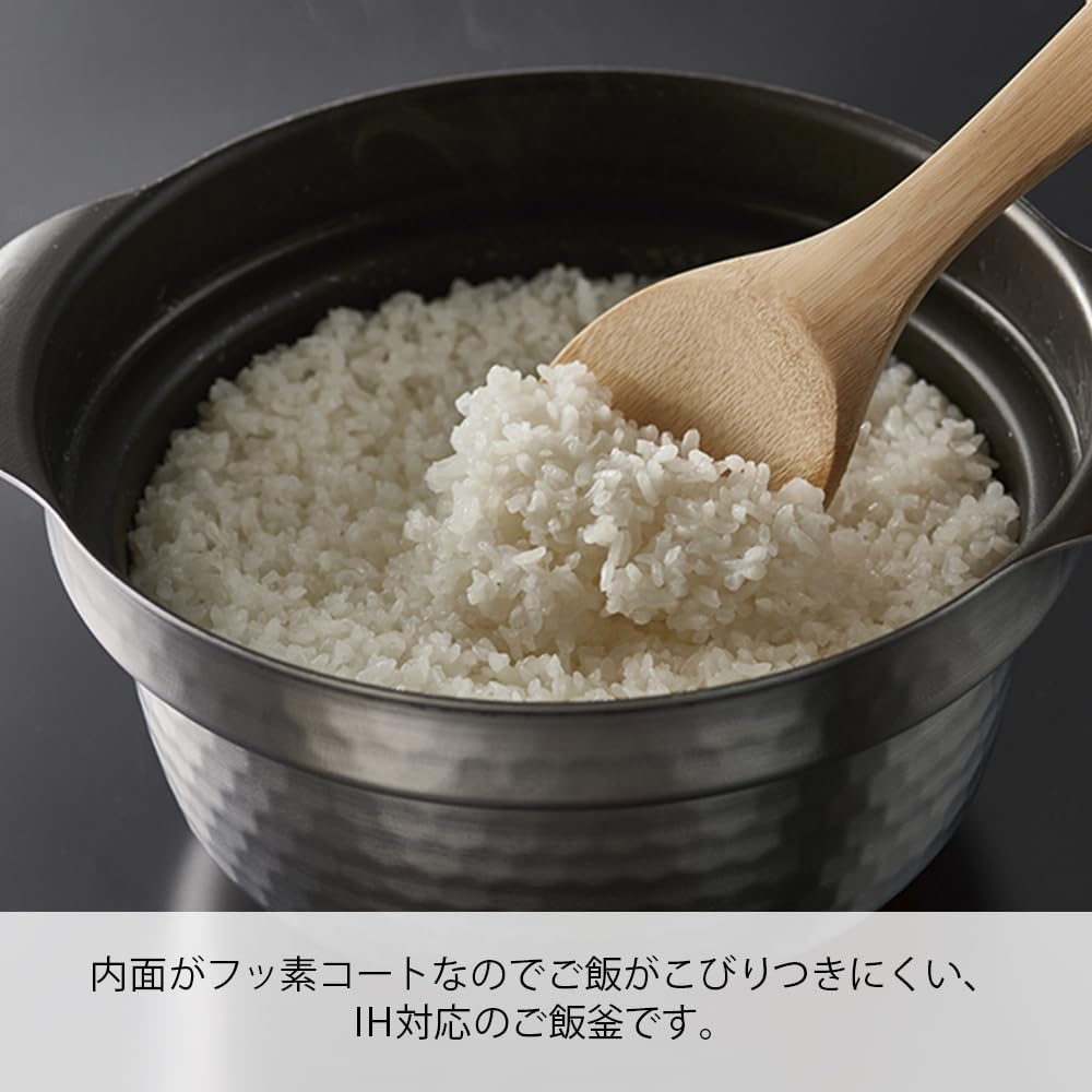 HARIO(ハリオ) ご飯釜 雪平 IH対応 1~3合用 シルバー 雪平 プレゼント