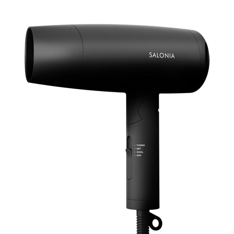 SALONIA Speedy Ion Hair Dryer, High Airflow, Fast Drying, Lightweight, Negative Ion Hair Dryer, SL-013AB, Black