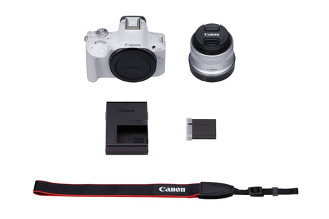 Canon ミラーレス一眼カメラ EOS R50 標準ズームレンズキット(RF-S18-45) ホワイト/APS-C/約376g EOSR50WH-1845ISSTMLK