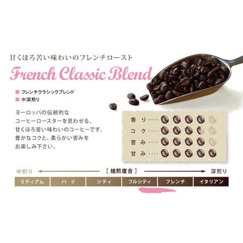 コクテール堂 コーヒー豆 フレンチクラシックブレンド 豆180g 中深煎り