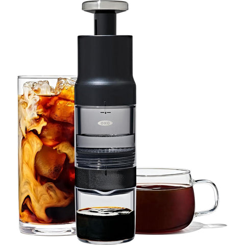 OXO オクソー クイック 濃縮 コーヒー メーカー 水出し コーヒー ボトル 軽量 持ち運び可能 5分で作れる 一度に4杯分