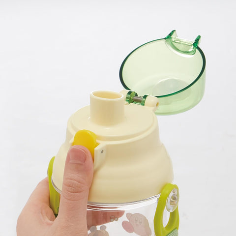 스케이터 (Skater) PSB5TR68151 아동용 플라스틱 물병, 투명, 480ml, 원푸시 타입, 커비 드림 랜드 피크닉