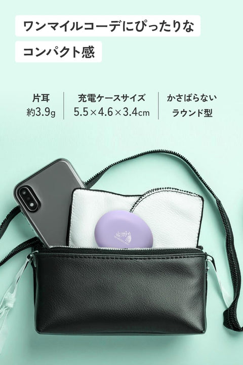 JVCケンウッド Victor HA-A6T-B ワイヤレスイヤホン Bluetooth Ver.5.4 合計23時間再生 マイク付き 小型 軽量 防水 ブラック HA-A6T