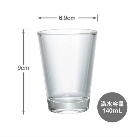 HARIO SGS-1824 Heat Resistant Glasses, Set of 2, 4.8 fl oz (140 ml), Stackable Glass, Made in Japan