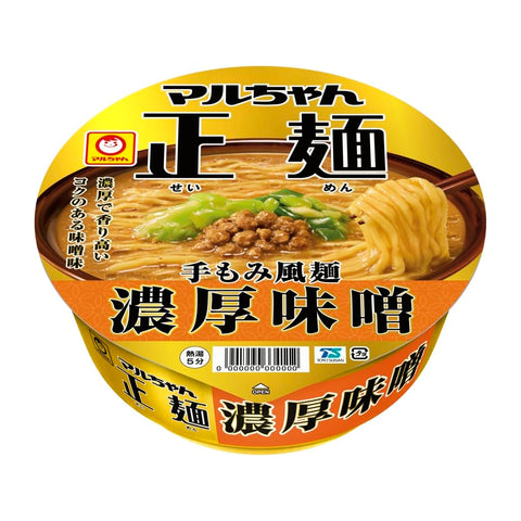 Maru-chan Masamen Cup, Thick Miso (4.6 oz (131 g) x 12 Pieces / Cup Noodles), Instant Ramen (Mochi Hand Mimi Style Noodles x Rich Scented Miso Soup), Box Buy, Ramen, Toyo Suisan