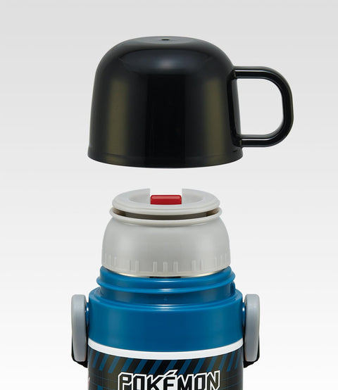 스케이터 (스케이터) 어린이용 스테인리스 스틸 물병, 투웨이, 다이렉트 드링크, 470ml, 컵 드링크, 430ml, 어린이용, 경량 타입, 포켓몬, 남아용 25명, 단열 물병, 스포츠 보틀, 어린이 물병, SKDC4-A