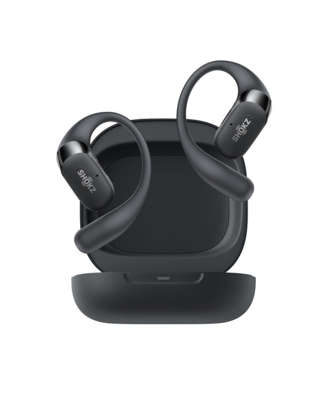 Shokz OpenFit 2 開放式耳機 完全無線耳機 Bluetooth5.4 不塞耳朵 空氣傳導 自動配對 帶麥克風 附帶充電盒 左右分離式 9.4克 超輕 合計48小時播放 運動耳機 IP55防水性能 快速充電 免提通話 2025年全新上市 黑色