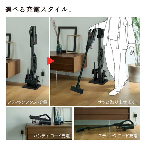 サイクロン式スティッククリーナー パワーブーストサイクロン 充電式 自走式パワーブラシ サテンブラック 日立 PV-BH900SM-K