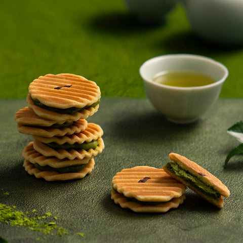 鼓月 姬千壽仙貝(有機抹茶)12片裝 / 京都 日式點心 京點心 京都甜點 日式甜點 獨立包裝 贈品 紀念品 禮品 家庭用 茶包 茶時間 禮 慶祝 家庭慶祝 訂購