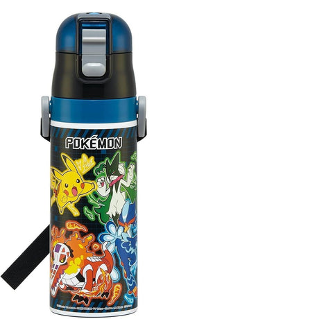 스케이터 (스케이터), 어린이용 스테인리스 스틸 물병, 직접 마시는 것, 470ml, 어린이용, 경량 타입, 포켓몬, 25, 남아용, 단열 물병, 스포츠 보틀, 어린이, 어린이, 물병, SDC4-A