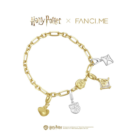 FANCIME x Harry Potter Official Collaboration Necklace Bracelet Unisex Charm Free Hanging Magnetic Cross Chain Silver K18 Gold Plated Base Metal Harry Potter Halloween Christmas Gift