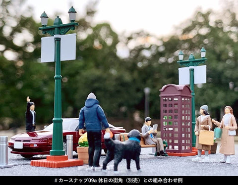 토미텍 (TOMYTEC) 지오코어 64 1/64 #カースナップ08a 어반 스트리트 코너 (닛산 180SX TYPE-II 스페셜 셀렉션 차량 포함) ABS/PVC, 도색, 부분 조립, 인형/액세서리+ 다이캐스트 마감 미니 카 세트