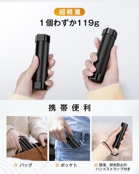 Boweer Rechargeable Warmer 360° Full Heating Fast Heating 4-level Temperature Control Maximum 14 Hours Continuous Heating Mobile Battery Function 10000mAh Large Capacity Flashlight Function Electric