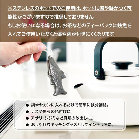Made in Japan, Iwate Prefecture 【Tetsu Sakana てつさかな】 Iron Egg, Nanbu Ironware, Nordic Style, Iron Supplement, Comes with String, Health Goods, Kitchen, Cooking Utensil, Bookend, Gift, Present