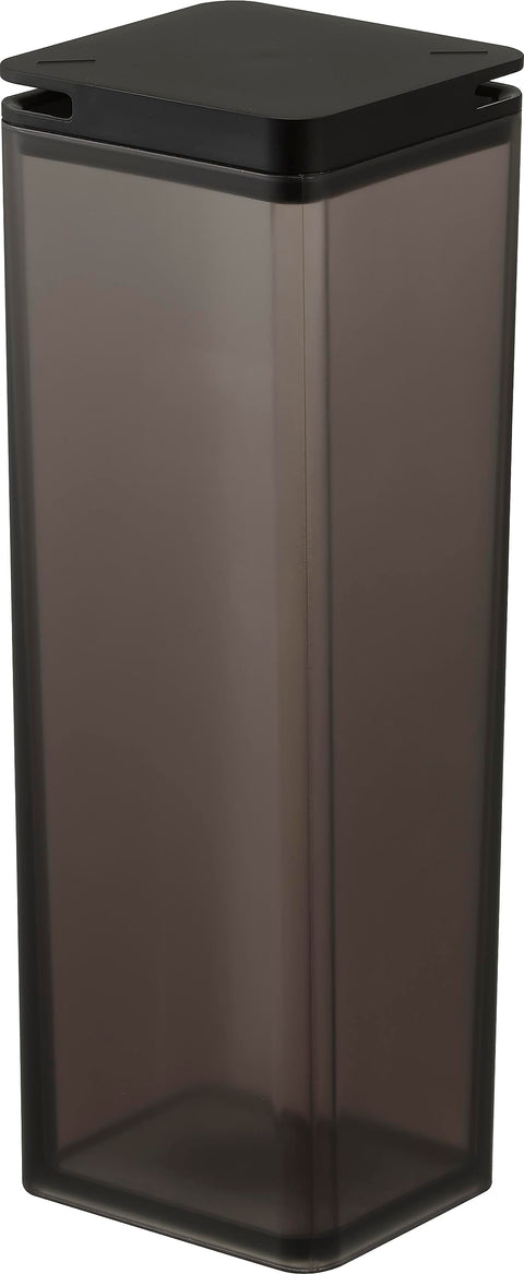 Yamazaki 3741 Cold Water Bottle Pouring From Both Sides, Black, Approx. W 3.3 x D 3.3 x H 10.0 inches (8.5 x 8.5 x 25.3 cm), Tower Pitcher, Slim 3.2 gal (1.2 L), Dishwasher Safe, Cold Water Only