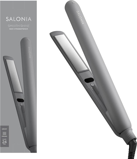 SALONIA Smooth Shine Straightener/Hair Iron, 24mm, Gray