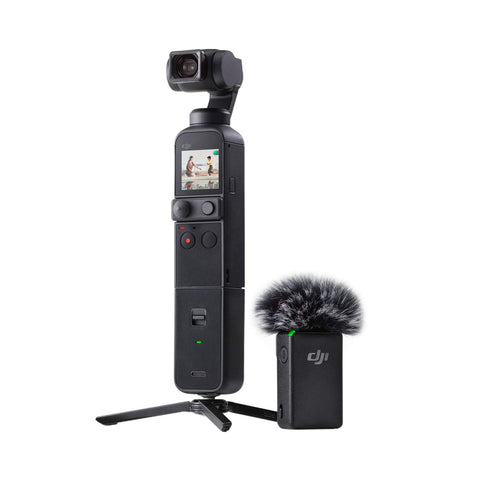 DJI Pocket 2 Creator Combo 3-Axis Gimbal Stabilizer 4K Camera, 1/1.7" CMOS 64MP Photo Face Tracking Video Recording for YouTube/Vlog Portable Video Camera for Android & iPhone (Black)