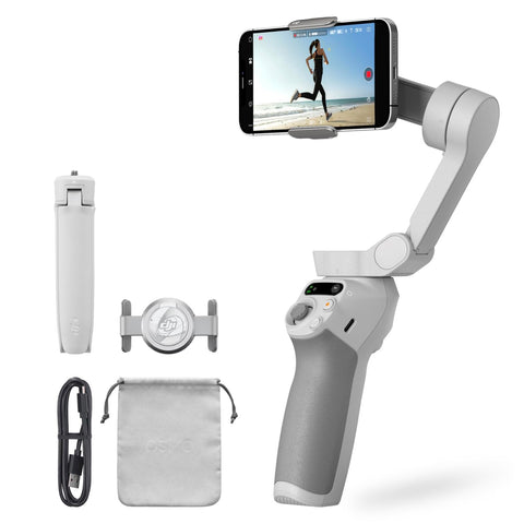 DJI Smart Gimbal Osmo Mobile SE 3-Axis Smartphone Gimbal with ShotGuides, Android & iPhone Gimbal with ActiveTrack 6.0, Remote Control, Smartphone Gimbal, Vlog Stabilizer