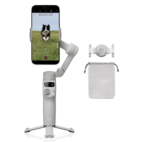 DJI Smartphone Gimbal Osmo Mobile 7 Gimbal Stabilizer (iPhone/Android), Built-in Tripod, Lightweight, Comfortable Grip, 3-Axis Smartphone Gimbal, ActiveTrack 7.0, ShotGuides One-Tap Editing, 10 Hours