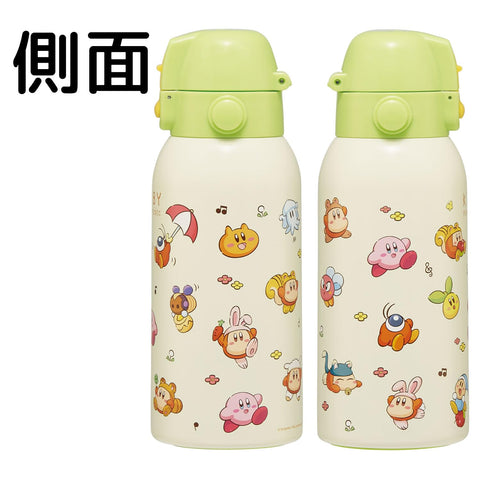 스케이터 (스케이터), 어린이용 스테인리스 스틸 물병, 직접 마시는, 600ml, 어린이용, 경량 타입, 커비, 피크닉, 단열, 물병, 스포츠 보틀, 어린이 물병, STCH6-A