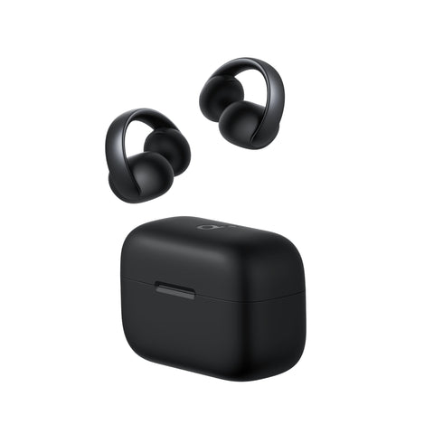 Anker Soundcore AeroClip (Bluetooth 5.4), Open Ear Wireless Earphones, Ear Cuffs, IPX4 Waterproof Standards, Up to 32 Hours Playback, Multi-Point Connection, Black