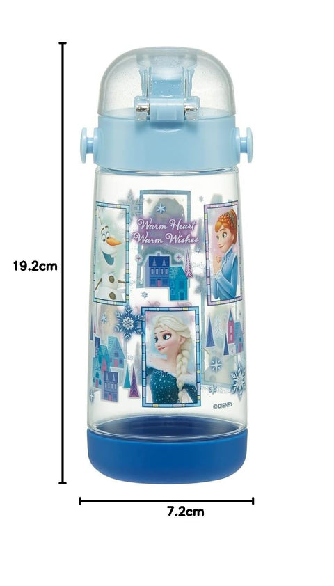 스케이터 (스케이터) 워터 보틀, 500ml, 디즈니 겨울왕국 23, 원푸시, 플라스틱, 아동용, 여아용 PDDR5
