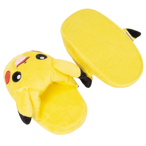 MORIPiLO 4620270 Morishita Slippers, Indoor Shoes, Kids, Women's, Pokemon, Pikachu, Yellow, 9.1 - 9.8 inches (23 - 25 cm), Room Shoes, Fluffy Material, Character Goods, Pokemon