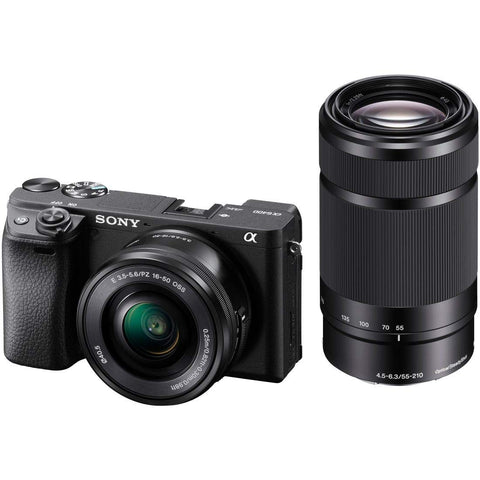 Sony ILCE-6400Y B Alpha 6400 Mirrorless SLR Digital Camera, Double Zoom Lens Kit (Included Lens: SELP1650 + SEL55210), APS-C, Black