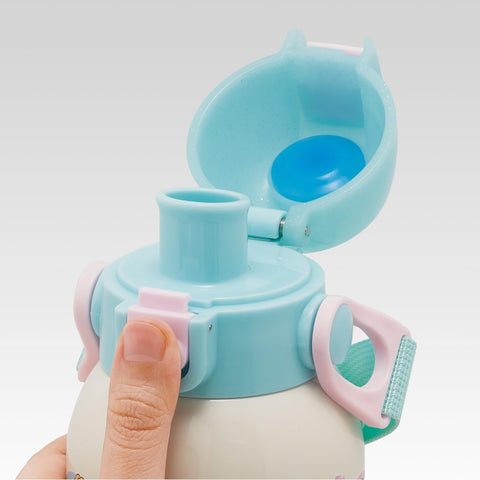 스케이터 (스케이터), 어린이용 스테인리스 스틸 물병, 직접 마실 수 있는, 600ml, 어린이용, 경량 타입, 디즈니 프린세스, 25명의 여아용, 단열 물병, 스포츠 보틀, 어린이용 물병, STCH6-A
