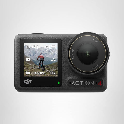 DJI 액션 카메라, 오즈모 액션 4, 스탠다드 콤보, 4K/120 FPS 호환, 방수 액션 카메라, 1/1.3인치 센서, 놀라운 저조도 성능, 10비트 및 D-Log M 컬러 성능, 긴 작동 시간, 1770mAh 배터리 [국산 정품]