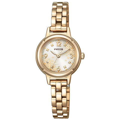 Citizen KP3-627-91 Women's Wristwatch, Wicca Kimokusai Limited Model, Solar Tech, Waterproof, Replacement Band, 2-Way, Solar Gift, Second Hand, Gold