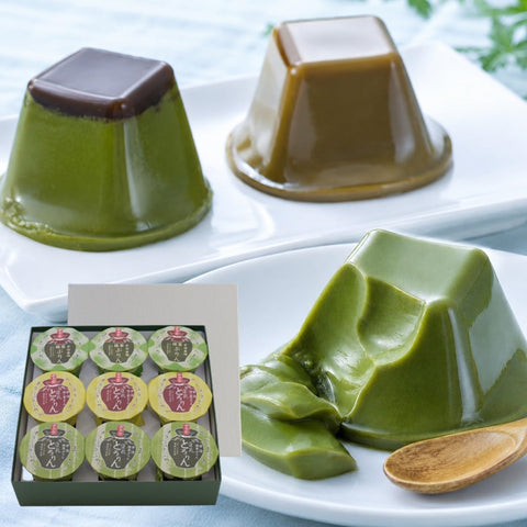 Kiyo泉 敬老日 抹茶布丁 焙茶布丁 (110克×9個) 抹茶甜點 宇治金時布丁 蛋白豆漿 西糕禮品 甜點 獨立包裝 京都 常溫 特產 敬老日禮物