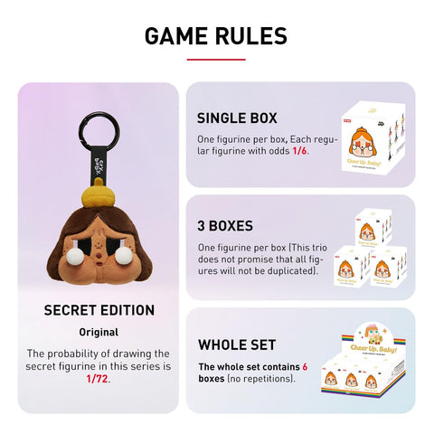 POPMART CRYBABY CHEER UP, BABY!系列 毛絨玩具掛件【1件】 流行超人 扭蛋 百葉窗 盒裝 手辦 塑膠模型 高級 玩具 軟乙烯基 原創 人物 生日禮物