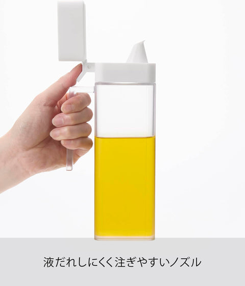 山崎實業(山崎)帶蓋調味料瓶 白色 W6.6×D10×H21.5cm 塔塔 tower 替換裝 簡單開閉 可拆洗 1517