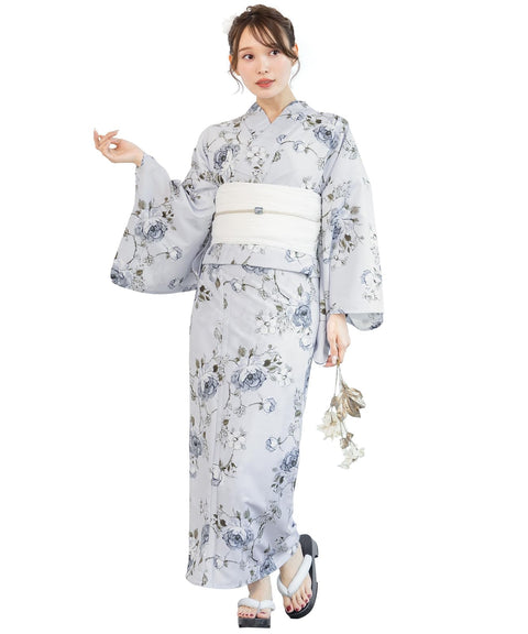 [SOUBIEN] 苏维恩 浴衣 4件套 分体式 新二部式浴衣 floro 女士 (浴衣/兵儿带/平跟/木屐)