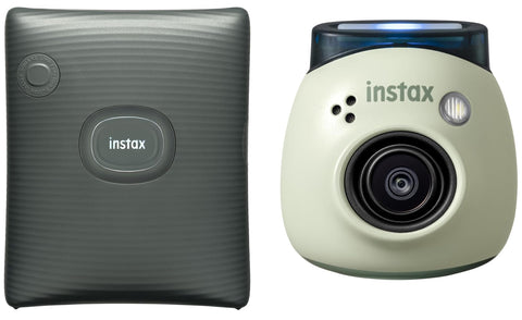 FUJIFILM INSTAX SQUARE Link Midnight Green INS SQ LINK GREEN Square & Palm Size Camera INSTAX Pal Pistachio Green Wide Angle Lens Multiformat INS PAL GREEN Smartphone Printer