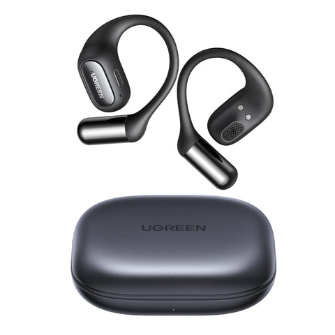 (2025 Newest Version) UGREEN HiTune S7 Wireless Open-Ear Earbuds, Bluetooth 6.0 / 0.7 inch (18 mm) Titanium Driver, Total 28 Hours Playback, 4 Microphone Noise Cancelling Technology, IPX5 Waterproof